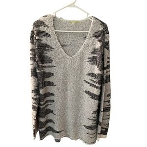 Gianni Bini Women's Gray Razzle Dazzle Voltage Sweater Size Large